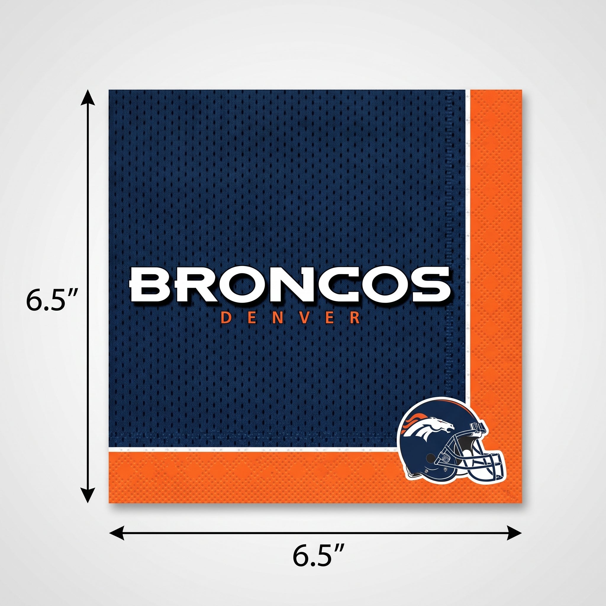 Denver Broncos NFL Luncheon Napkins - 6.5 In. x 6.5 In.