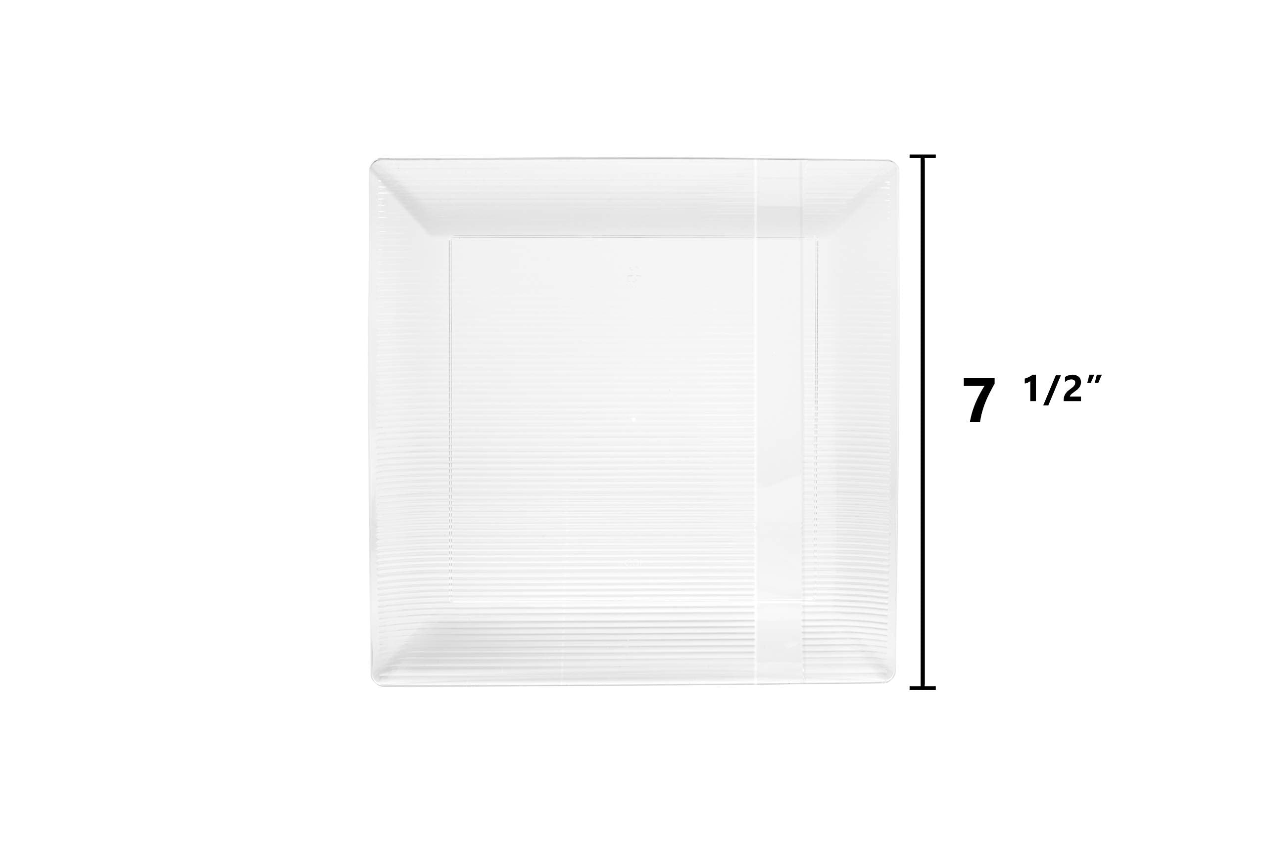 7.5 In. Clear Zen Design Plates | 10 Count