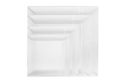 7.5 In. Clear Zen Design Plates | 10 Count