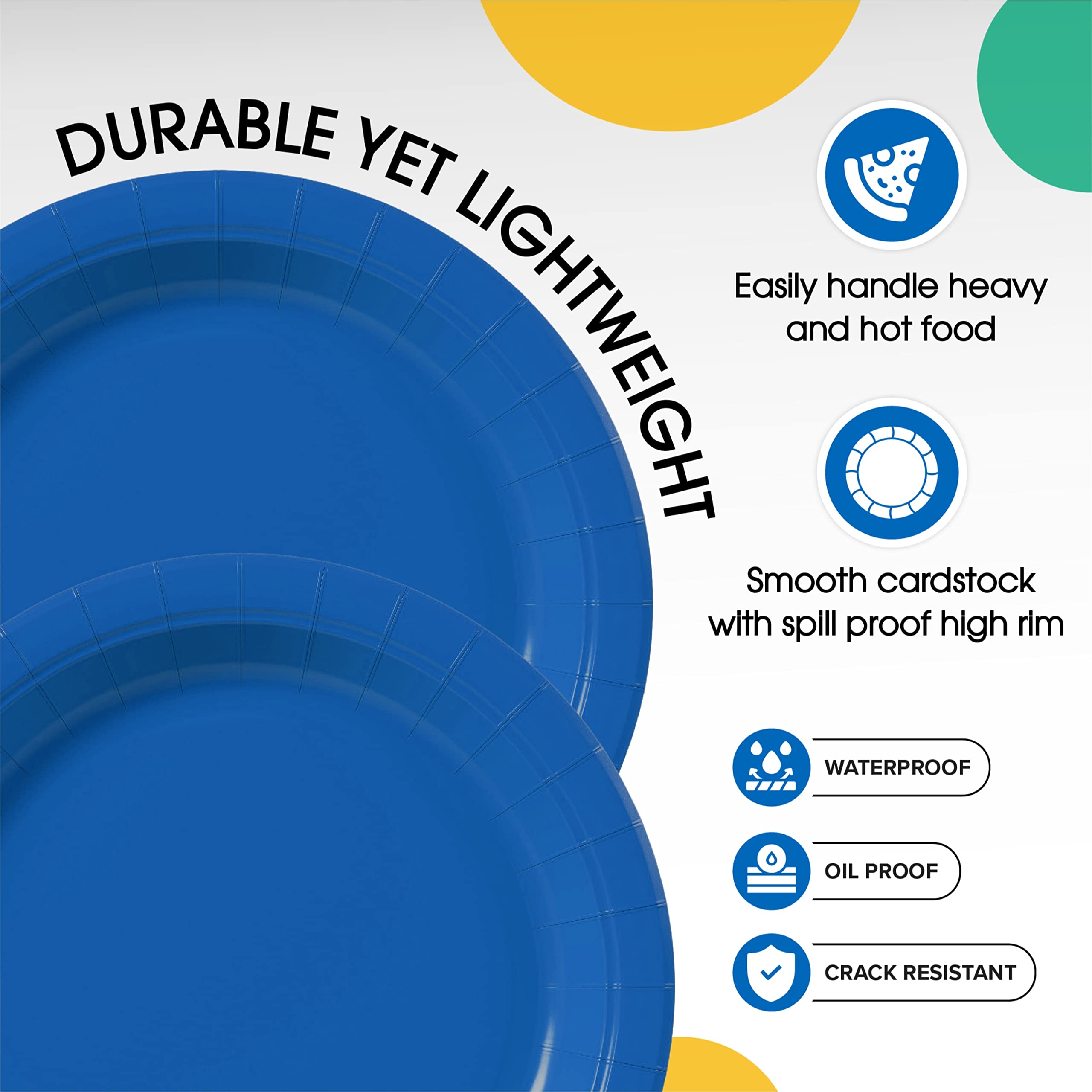 Unleashed - 7 In. Dark Blue Paper Plates | 100 Count