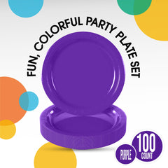 Little Gym - 7 In. Purple Paper Plates | 100 Count