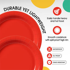 Little Gym - 7 In. Red Paper Plates | 100 Count