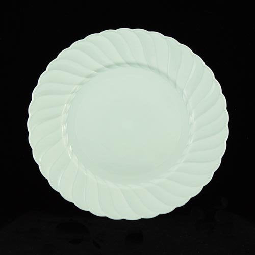 7 In. White Fluted Plates | 18 Count