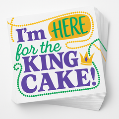 King Cake Masquerade Beverage Napkins