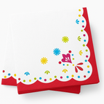 Viva La Party Fiesta Beverage Napkins - 5 in. x 5 in. - Colorful Printed 5-inch, 40-Pack