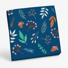 Fall Gather Printed Beverage Napkins - 40-Pack, 2-Ply, 5x5 In.