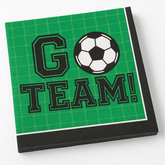 Goal Getter Soccer Beverage Napkins - 36 Pack - 5 In. X 5 In.
