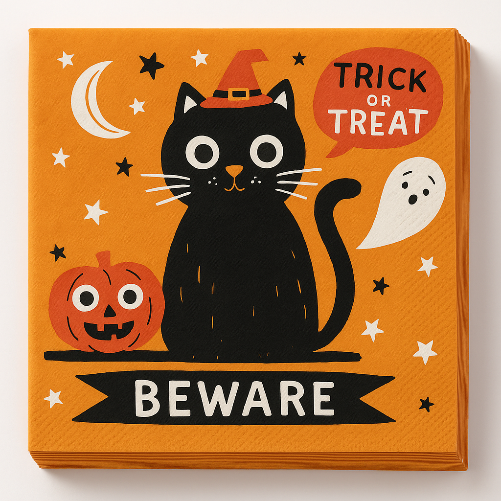 Spooky Friends Halloween Beverage Napkins - 100 Pack