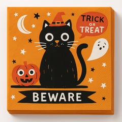 Spooky Friends Halloween Beverage Napkins - 100 Pack