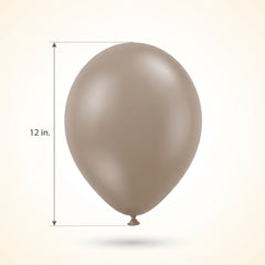 Luxaire Premium 12" Taupe Latex Balloons - 25 Count