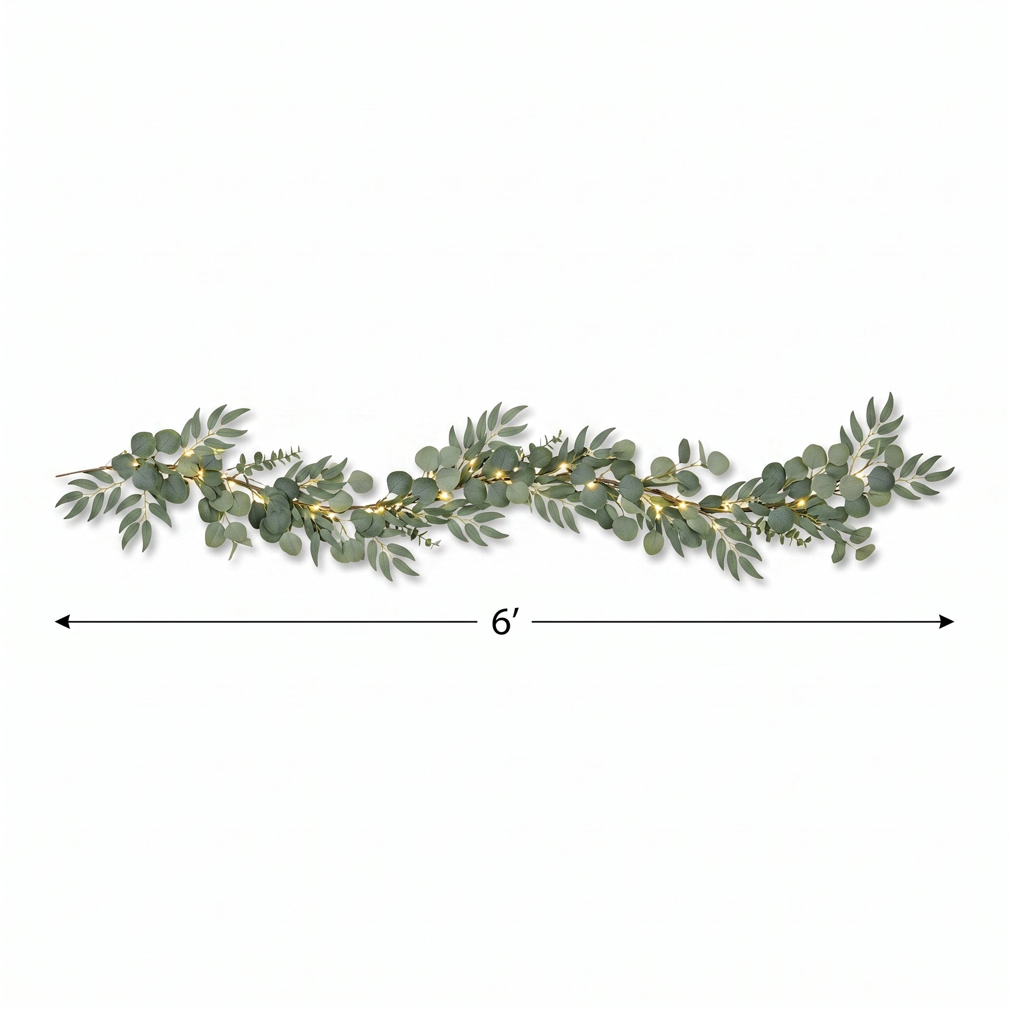 Elegant 6-Foot Light-Up Garland for Weddings & Events