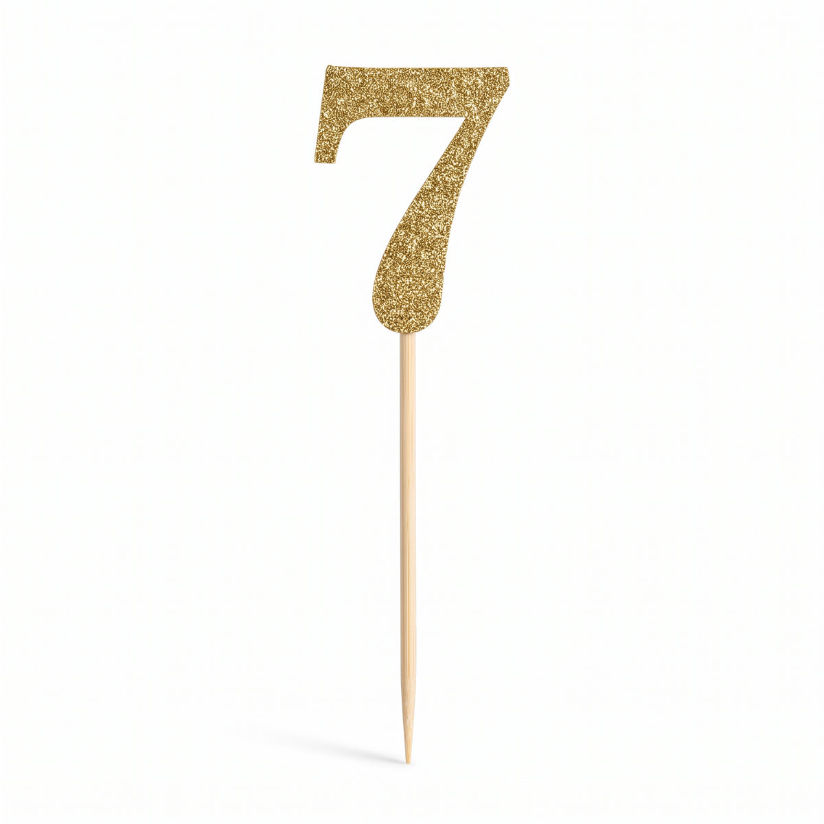 Glitter Gold Number 7 Picks - 4 Pack