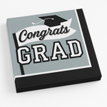 True to Your School Graduation Lunch Napkins - Silver, 40 Pack