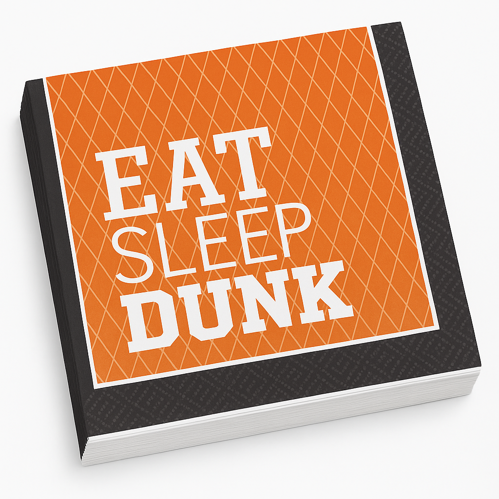 Basketball "Eat Sleep Dunk" Luncheon Napkins - 36 Pack