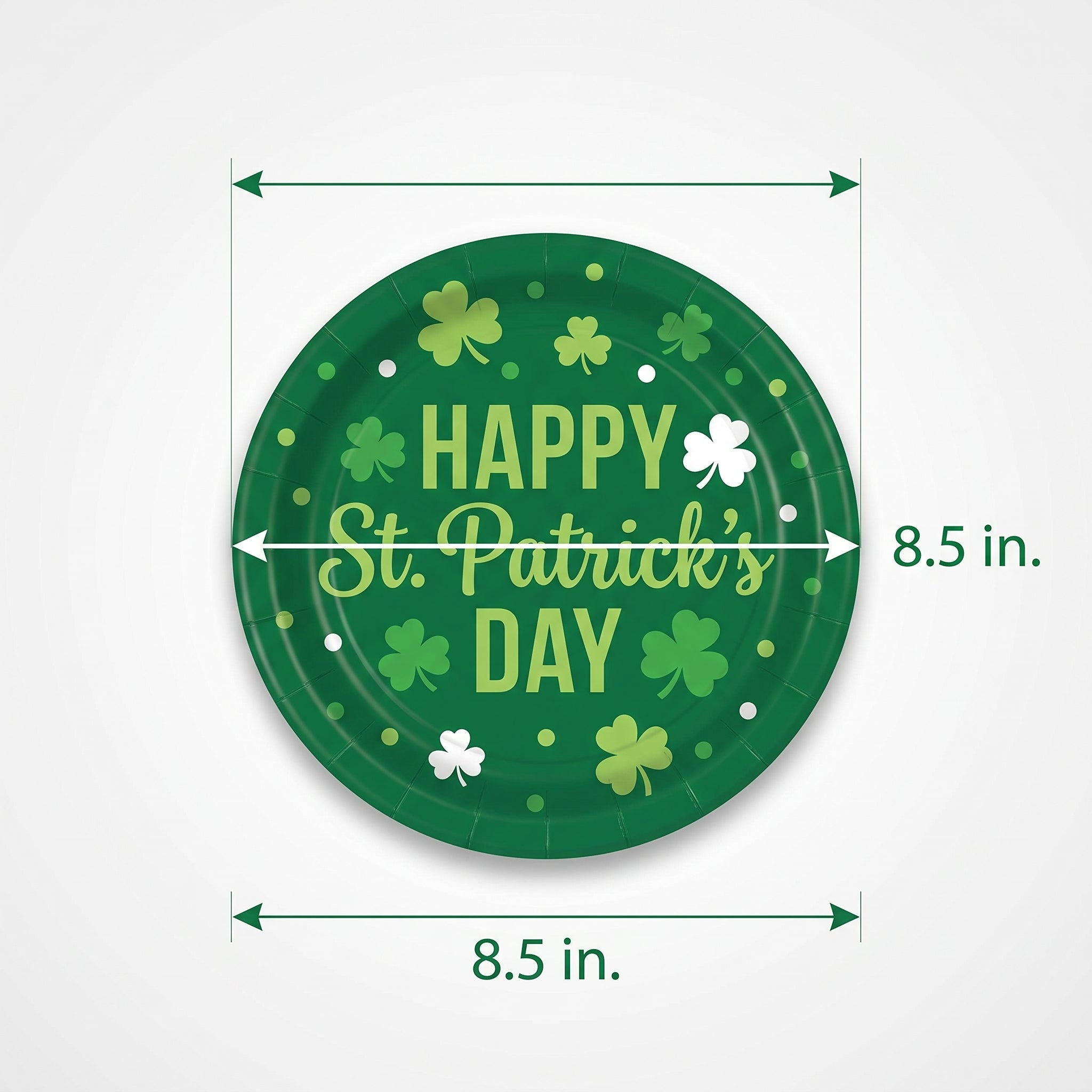 Irish Blessings St. Patrick's Day 8.5" Paper Plates