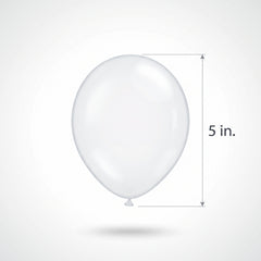 Clear 5" Mini Latex Balloons, 50-Pack