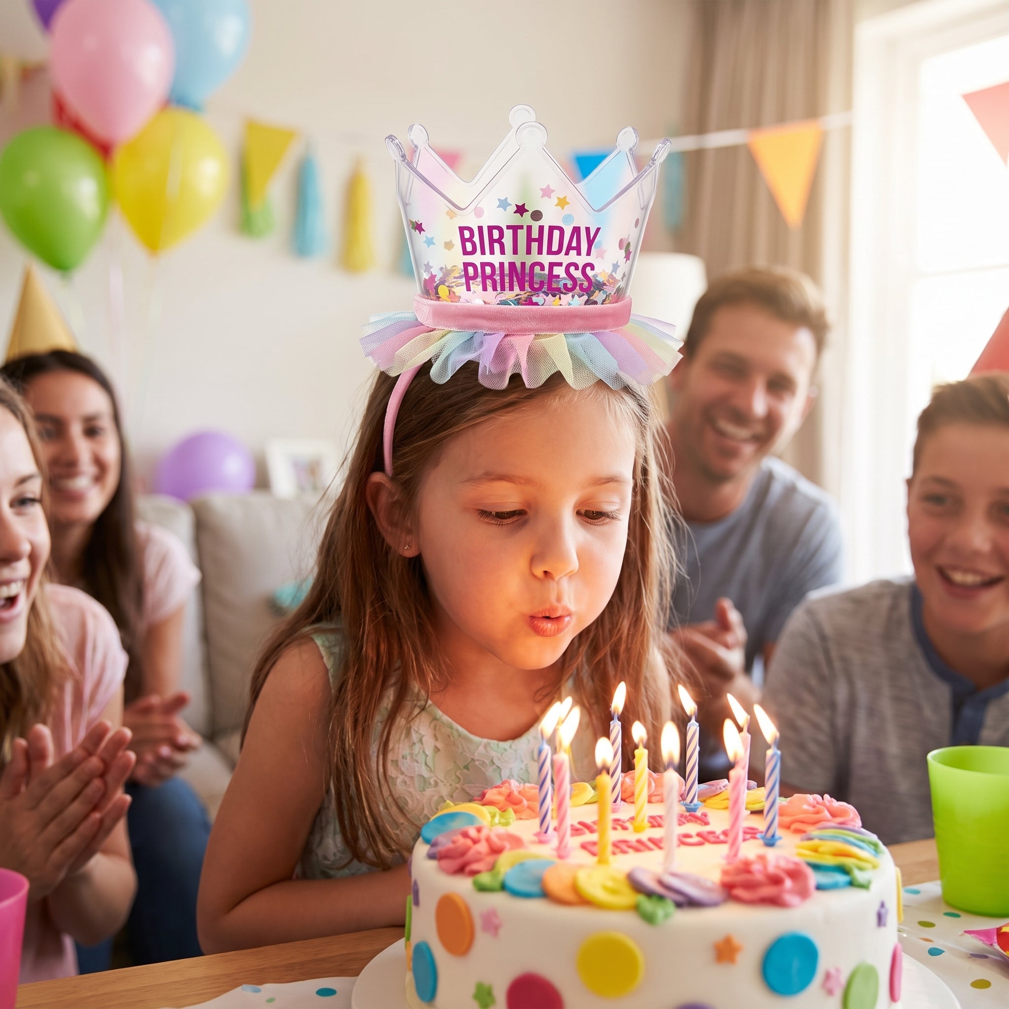 Pastel Party Shaker Birthday Princess Headband