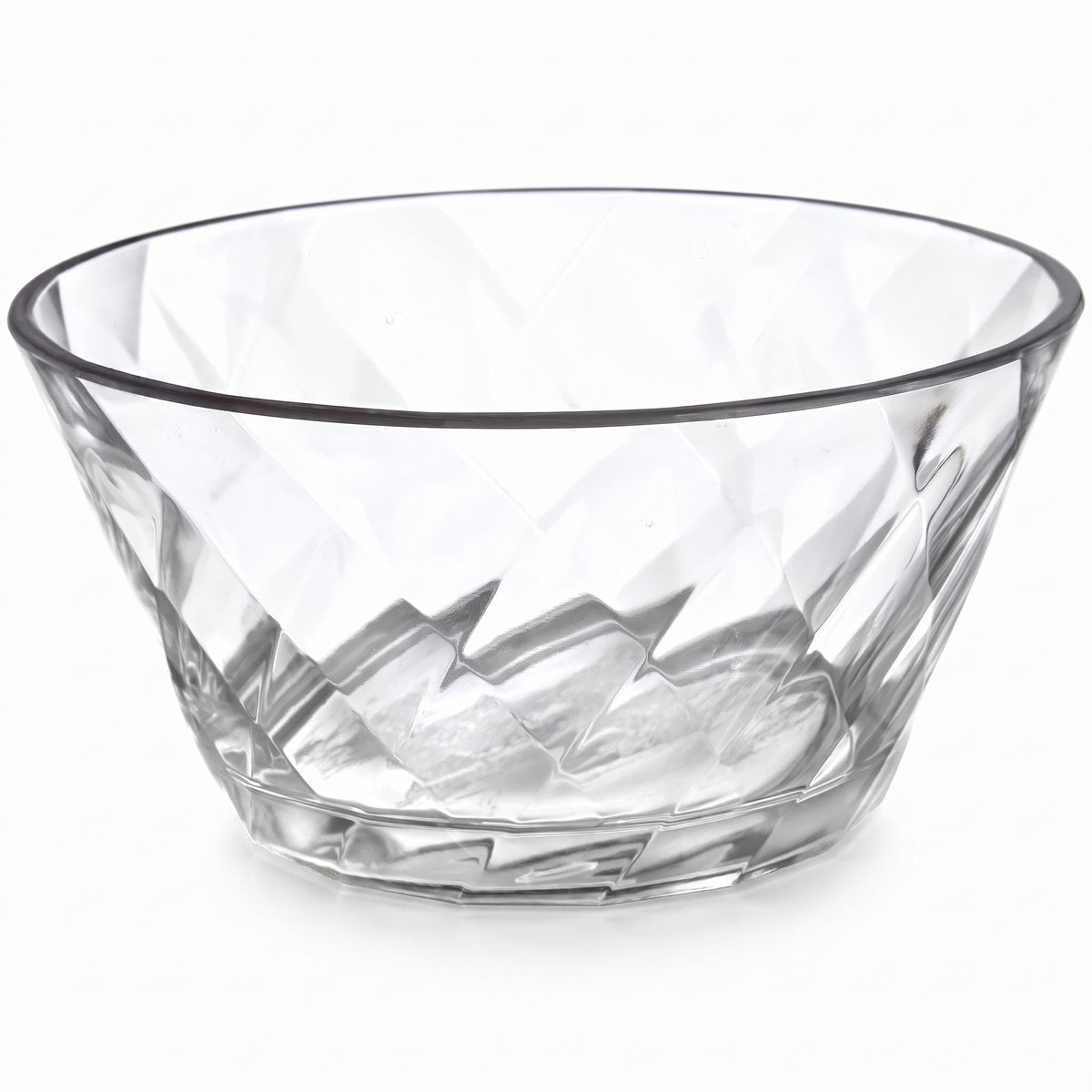 Clear Small Diamond Pattern Acrylic Bowl
