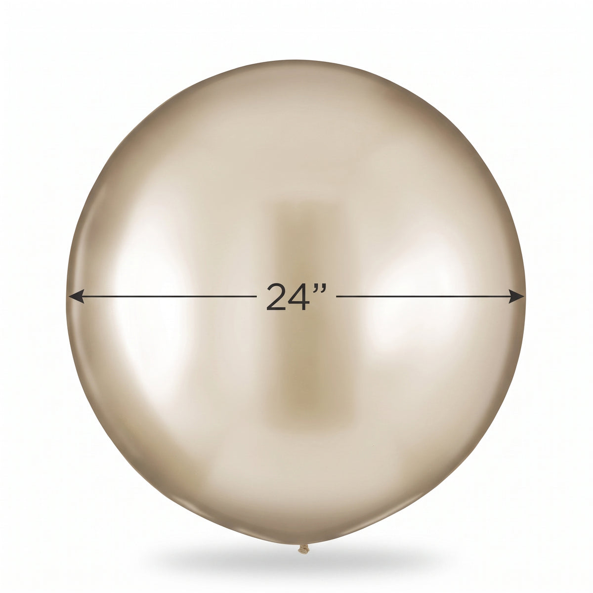 Luxurious Gold Metallic 24" Latex Balloons - 4 Pack
