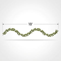 Love & Leaves Wire Leaf Garland for Weddings - 18 ft