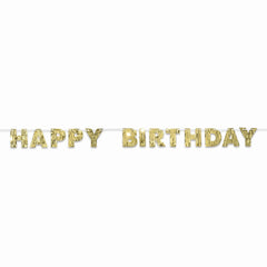 Golden Age "Happy Birthday" Gold Letter Banner