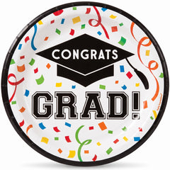 Congrats Grad! 6.75" Graduation Paper Plates