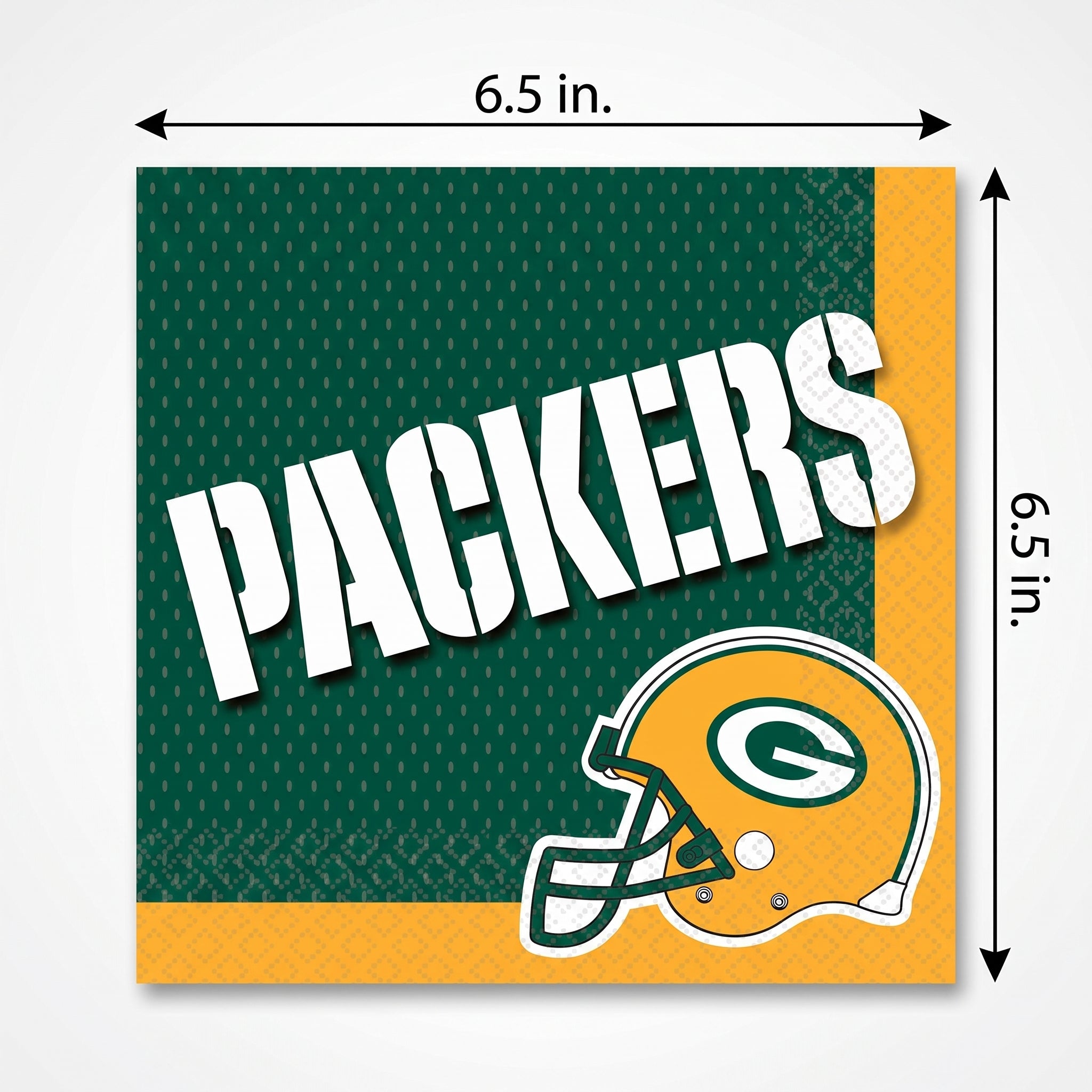 Green Bay Packers NFL Lunch Napkins - 6.5 In. x 6.5 In.