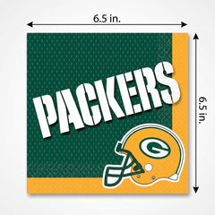Green Bay Packers NFL Lunch Napkins - 6.5 In. x 6.5 In.