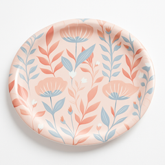 Elegant 10" Rose Gold Floral Paper Plates