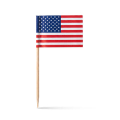 Patriotic Mini American Flag Picks - 2.5"