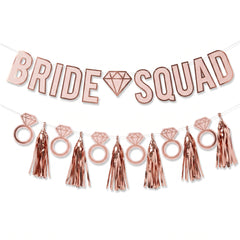 Blush Rose Gold "Bride Squad" Wedding Banner Kit