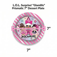 L.O.L. Surprise! "Glamlife" Prismatic 7" Dessert Plates - 8 Pack