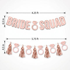 Blush Rose Gold "Bride Squad" Wedding Banner Kit