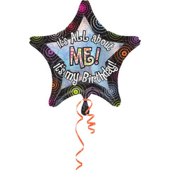 Star-Shaped "It's All About Me" Birthday Foil Balloon