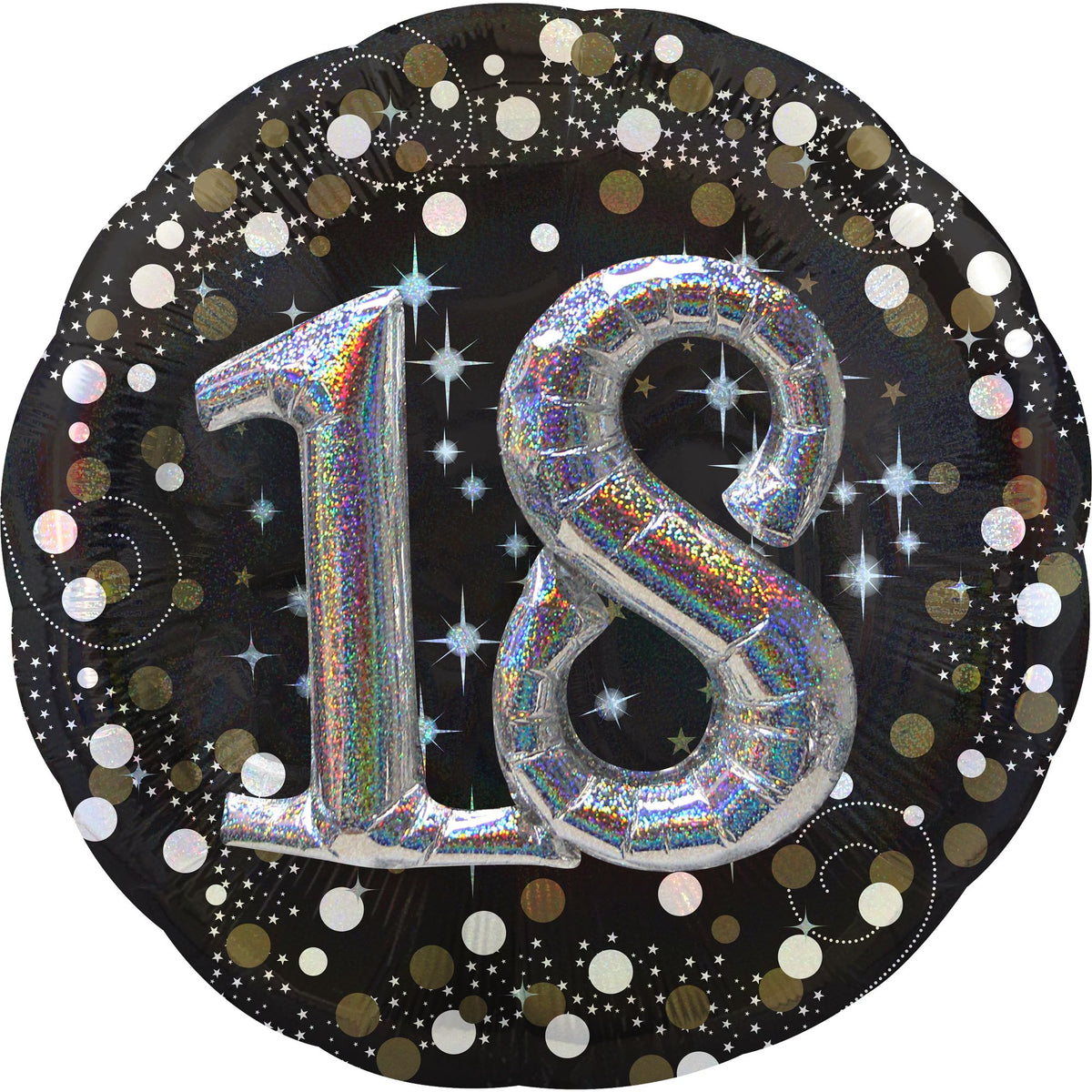 Sparkling 18th Birthday Metallic Mylar Balloon