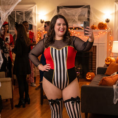 Vintage Circus Plus Size Halloween Bodysuit