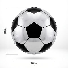 18" Metallic Soccer Ball Mylar Balloon