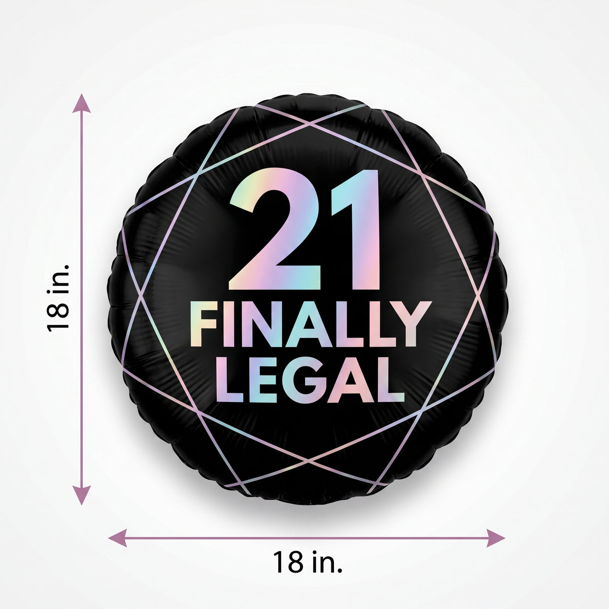 "Finally 21" Milestone Birthday Foil Balloon