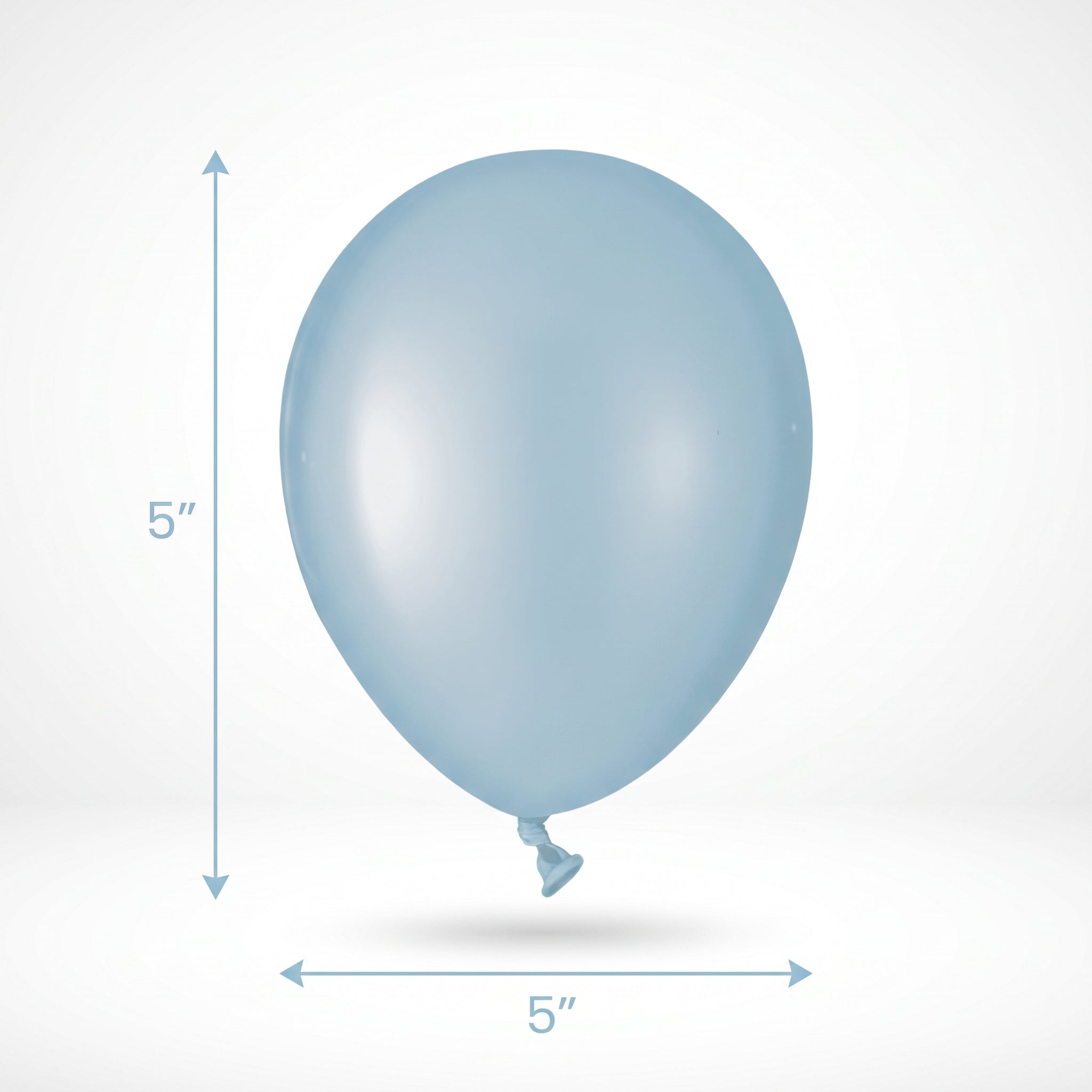 Powder Blue 5" Premium Latex Balloons - 50 Pack