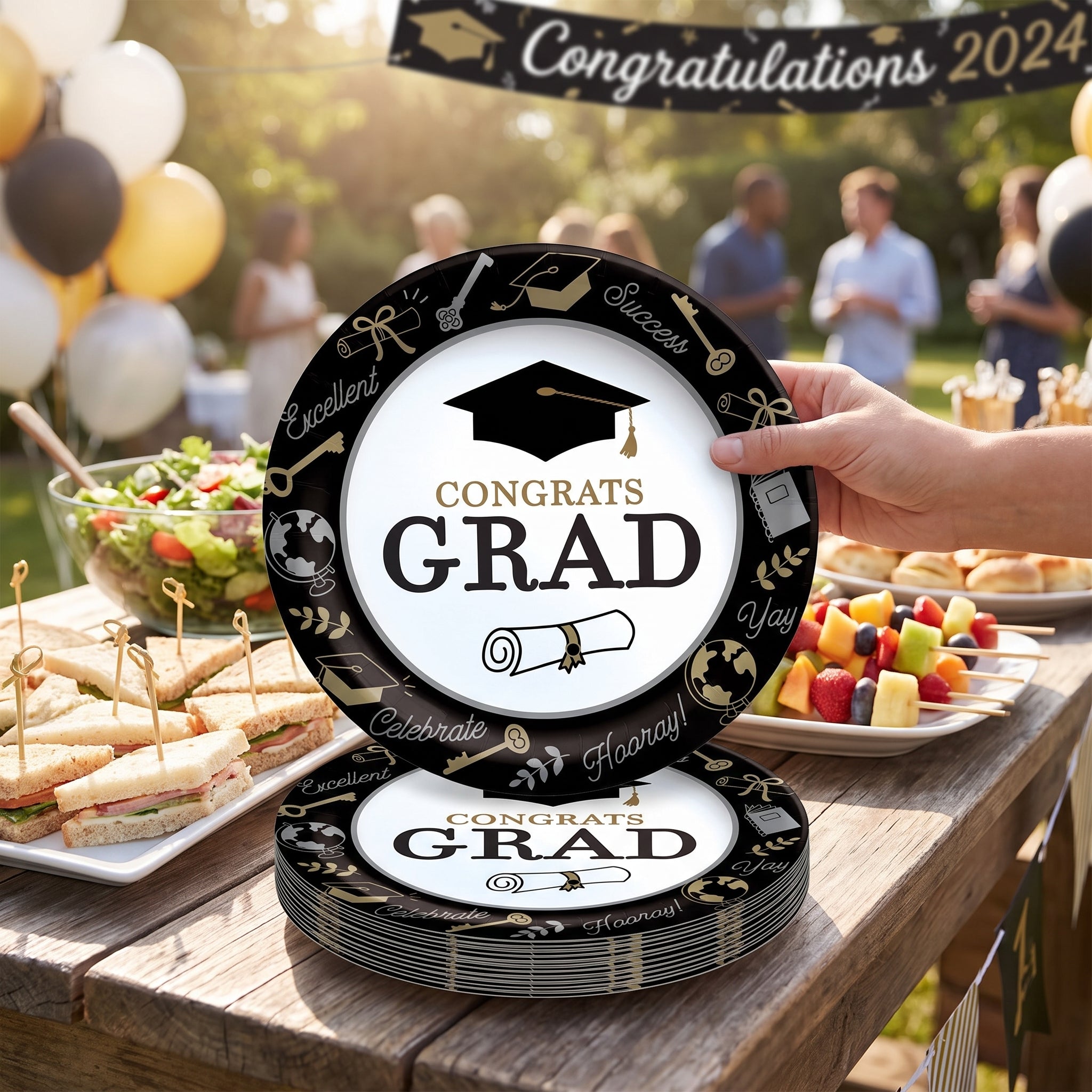 Glad to Be a Grad 8.5" Graduation Paper Plates