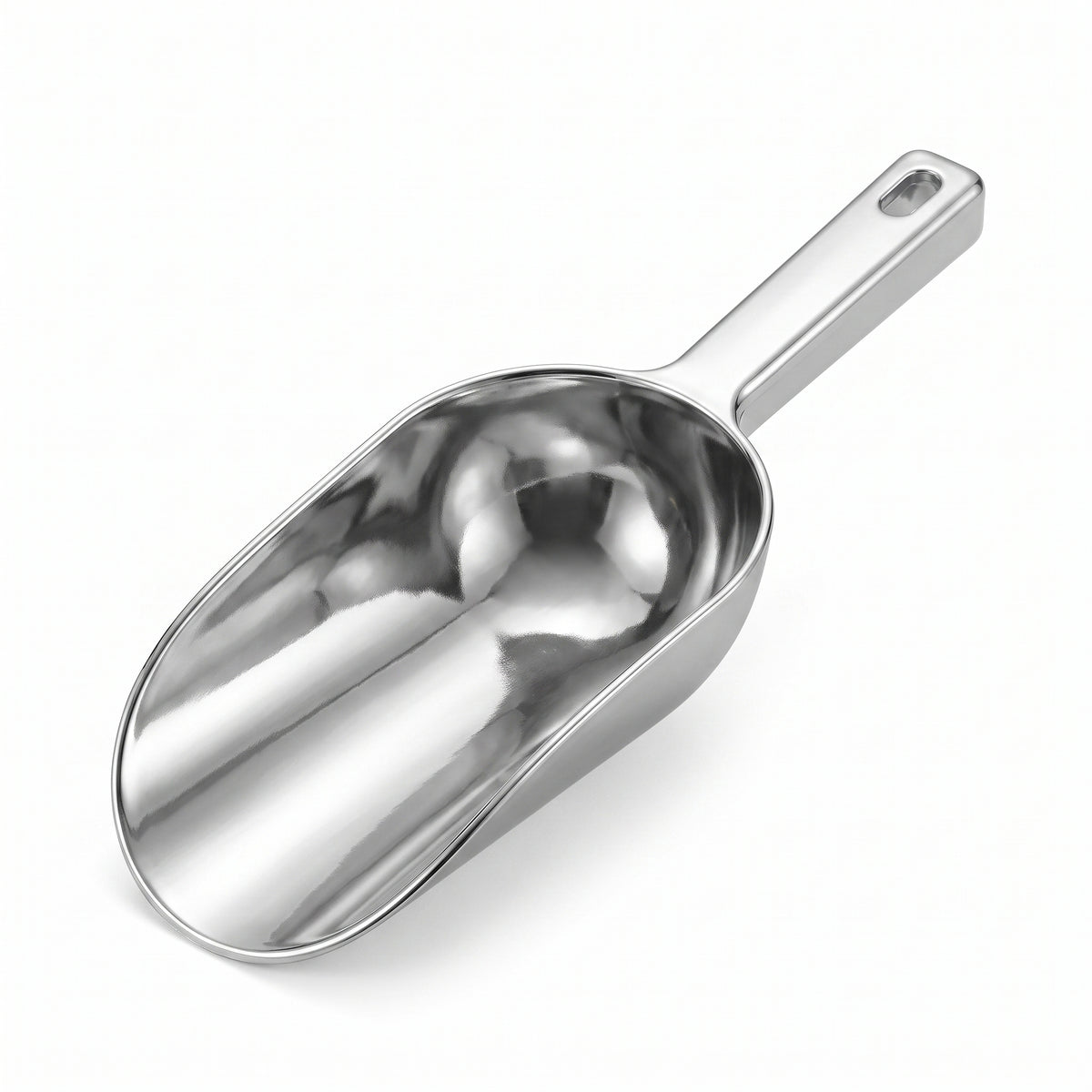 Silver Plastic Ice Scoop - 9-Inch
