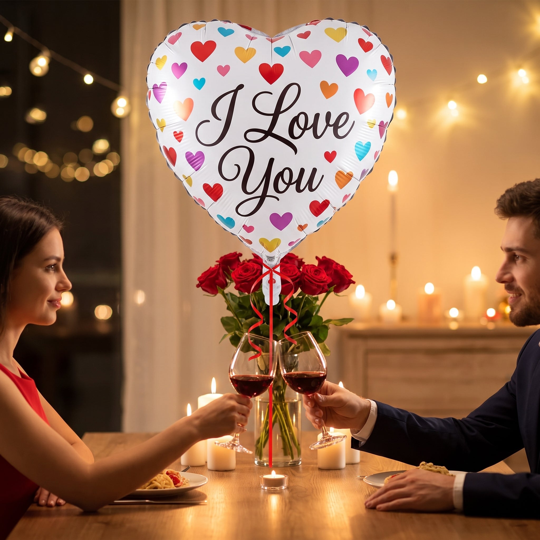 Heartfelt "I Love You" 18-Inch Foil Balloon