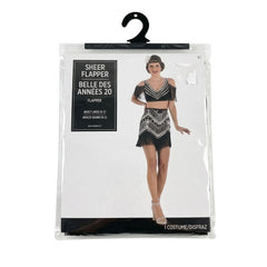 Sheer Flapper Costume Dress for Women - Adult L (10-12)