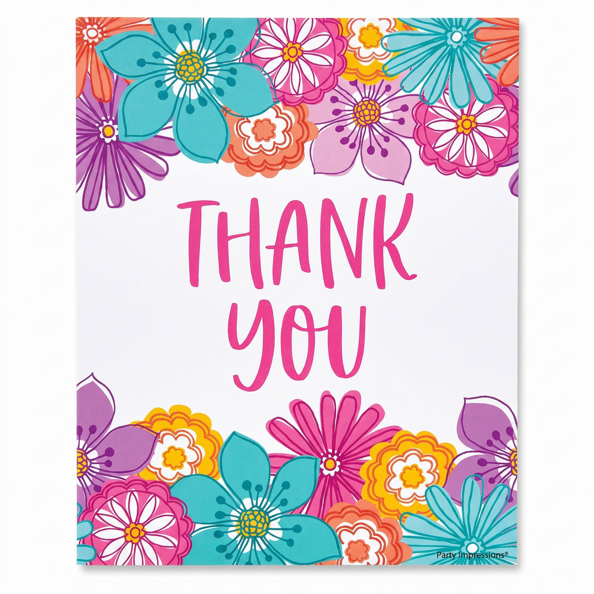 Pretty Petals Birthday Thank You Card
