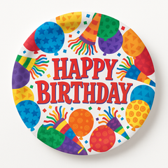 Colorful Birthday Celebration 7" Paper Plates