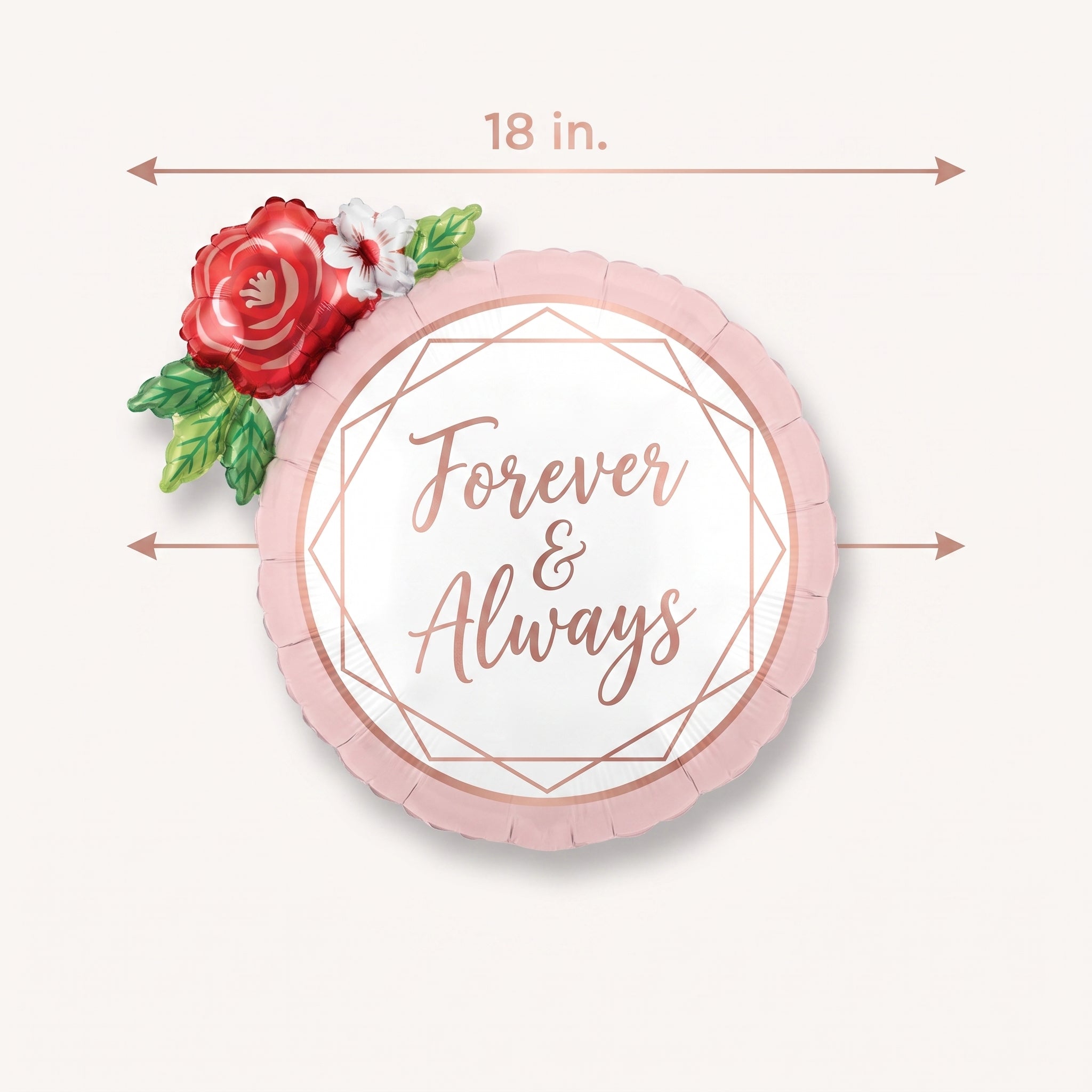 Forever & Always Floral Foil Balloon Garland