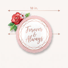 Forever & Always Floral Foil Balloon Garland
