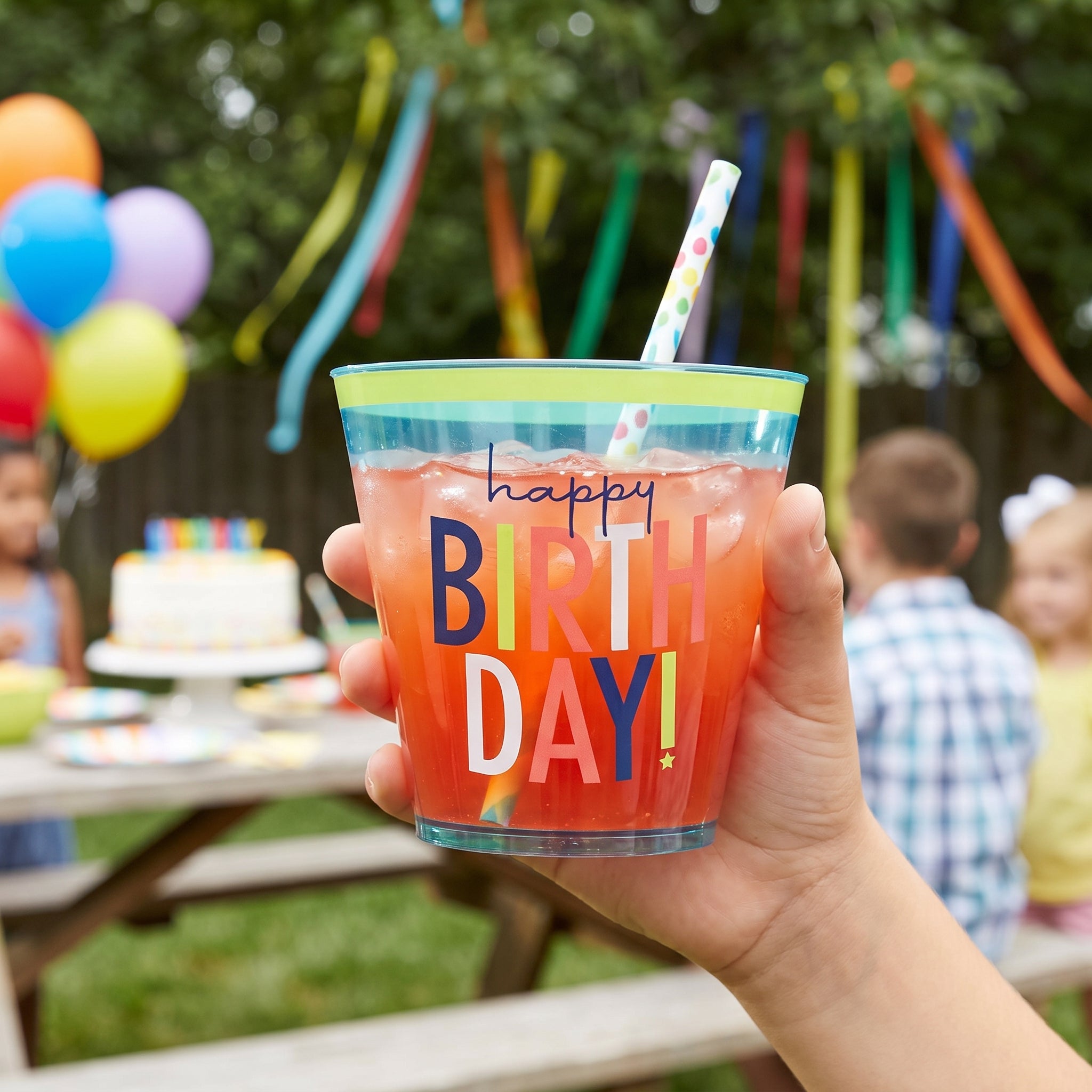 Modern Birthday 9 oz Plastic Tumbler