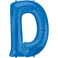 Royal Blue Foil Letter D Balloon