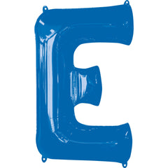 Royal Blue Foil Letter E Balloon